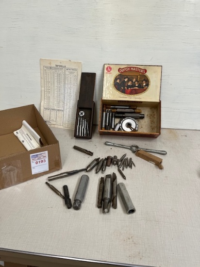 Antique Cigar Box with Speciality Punches, Tap and Die