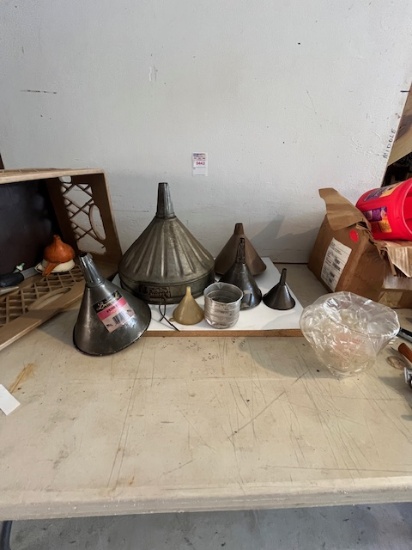 Oil Funnels, Pyrex Glass Measuring
