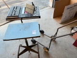 Misc Tables And 4 wheel cart