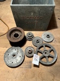 Sicomac Dairy Box and Antique Pulleys