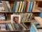 shelf vhs tapes and vinyl records