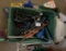 Box of painting, rollers, funnels, caulking, gun