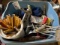 Miscellaneous box with pencils, crisper , blades etc