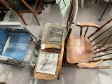 3 chairs and wheelchair