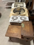 Coffee table end table 3 fans