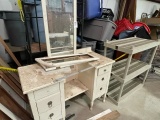 Vanity and plastic shelf