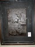 Antique looks like hand carved wood in frame Henri Poincaré (1854-1912)