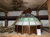 Lead stained glass hanging light