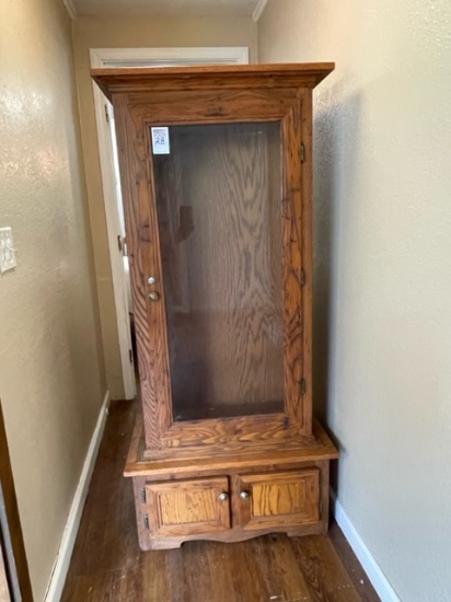 Gun cabinet-wormy chestnut wood