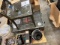 pallet of military items , case actuators , antique aluminum military hair