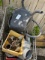 shopping cart with contents water jugs