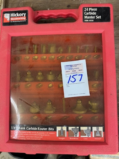 Hickory Woodworking RBK1030 24 Piece Carbide Master Set 1/4" Shank Router Bits