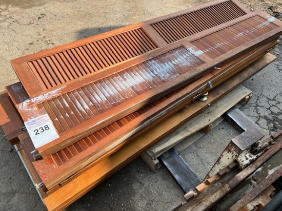 pallet of wood bifold doors
