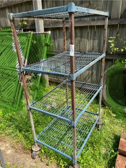wire shelf with casters