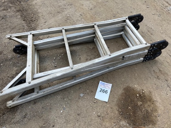 wide base folding ladder