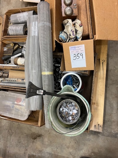 antique phone in pieces , screen , lead from loads