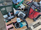 pallet tools , readers , vacuum, and new hunter fan in box