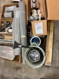 antique phone in pieces , screen , lead from loads