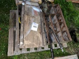 mechanics, creeper, shelf with letters