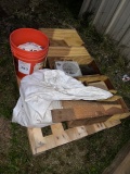 blasting media, fan , wood storage boxes