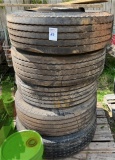 Big truck tires and wheels (5) 285/70R19.5