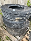 (4) tires (3) runs 275/80R22.5