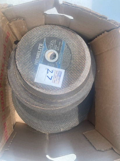 Box of cut off wheels.