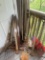 large amount of hand tools -shovels , rakes ,picks