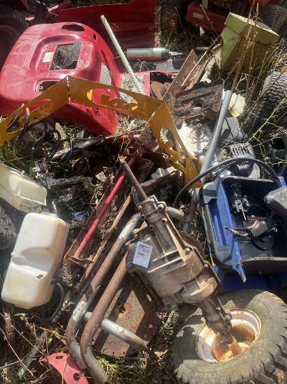 Pile of lawnmower tear ends and transmission parts