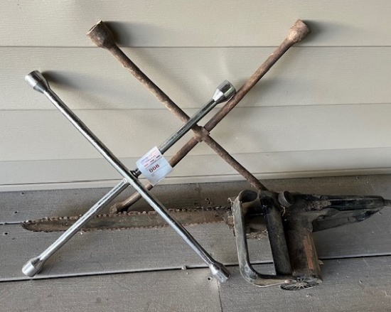 Lug wrenches and electric chain saw
