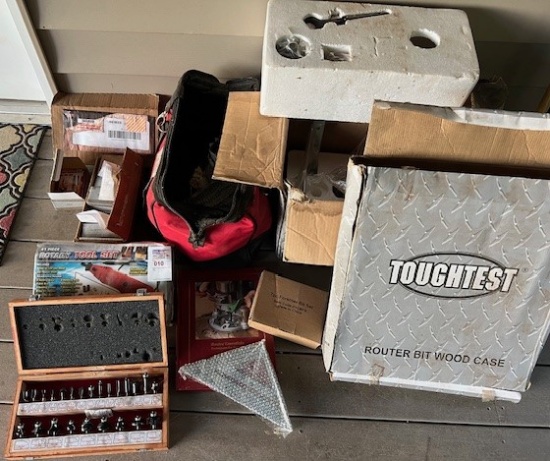 Large lot of Dremel , rougher and bits in boxes