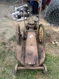 antique high wheel mower