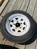 trailer tire and rim. 12”