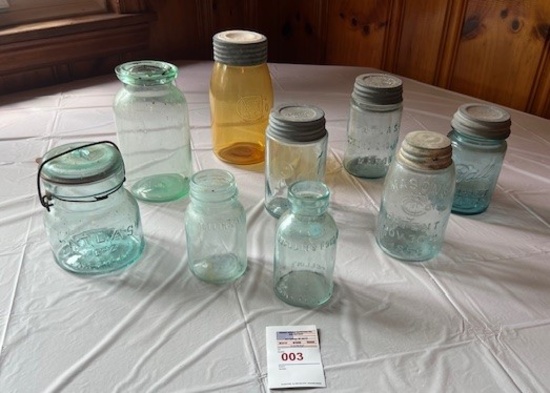 Mason Jars Lot of 9