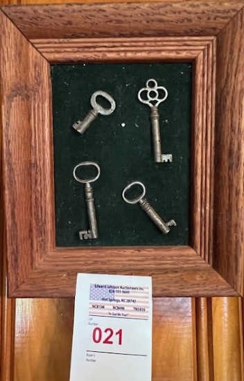 Antique Keys Framed in a Frame