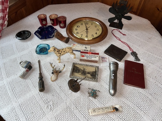 Misc Lot - Clock, Kitchen Matches