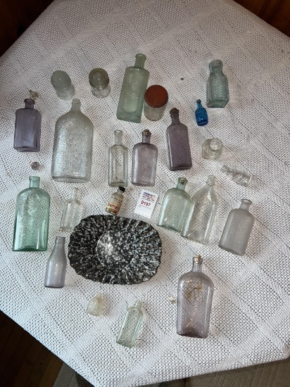 Antique bottles, jars and more