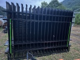 aluminum black fence and post 12 panels and 12 post NEW
