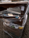 pallet of vinyl sign material , table etc