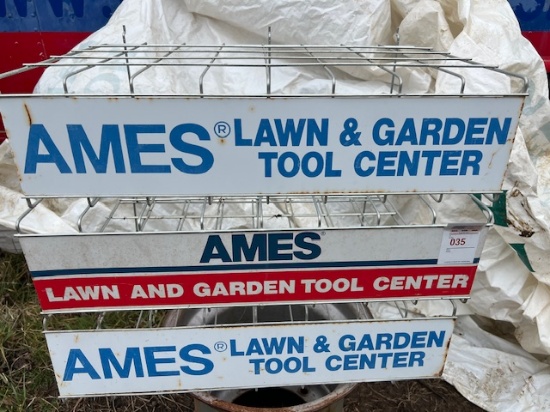 antique signs and rack