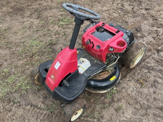 unique, small riding mower, no seat, unknown condition