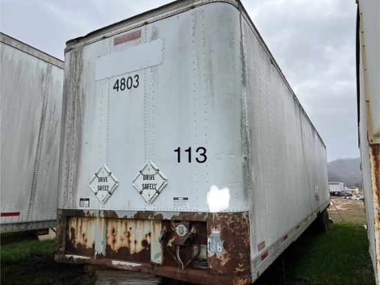 FRUEHAUF 53ft dry van/ semi Storage trailer no contents