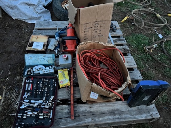 miscellaneous tools , antiques, punch , cords