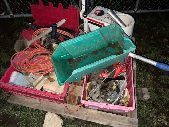 Miscellaneous pallet grinder chords boxes