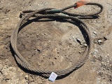 Pair of chokers metal rope slings