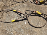 Pair of chokers metal rope slings