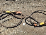 Pair of chokers metal rope slings