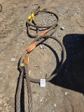 Pair of chokers metal rope slings