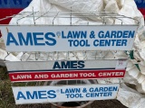 antique signs and rack