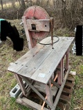 antique wood band saw